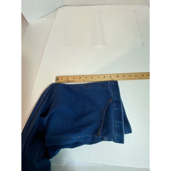 Blue Denim Jeggings Medium Wash Faux Front Pockets Pull On Women’s Size Medium - Picture 7 of 8